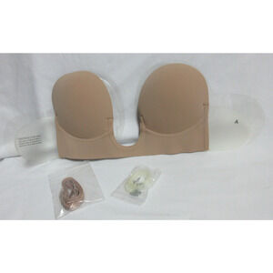 Victoria's Secret backless Push-Up Bra Cup A, Nude 2 Convertible Straps New